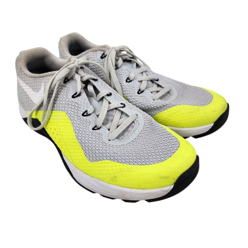 Nike Gray & Neon Yellow Metcon Repper DSX Running Trainer Sneakers Size 8